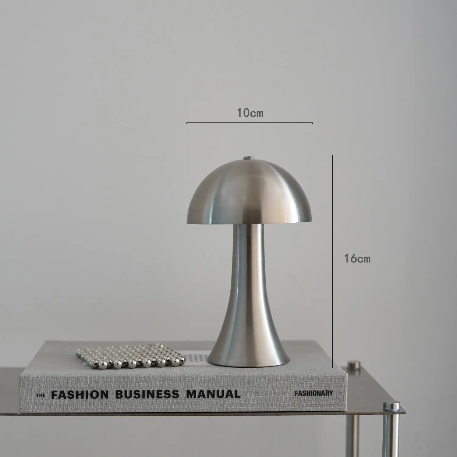 Mushroom-shaped Decorative Stainless-steel-colored Night Light