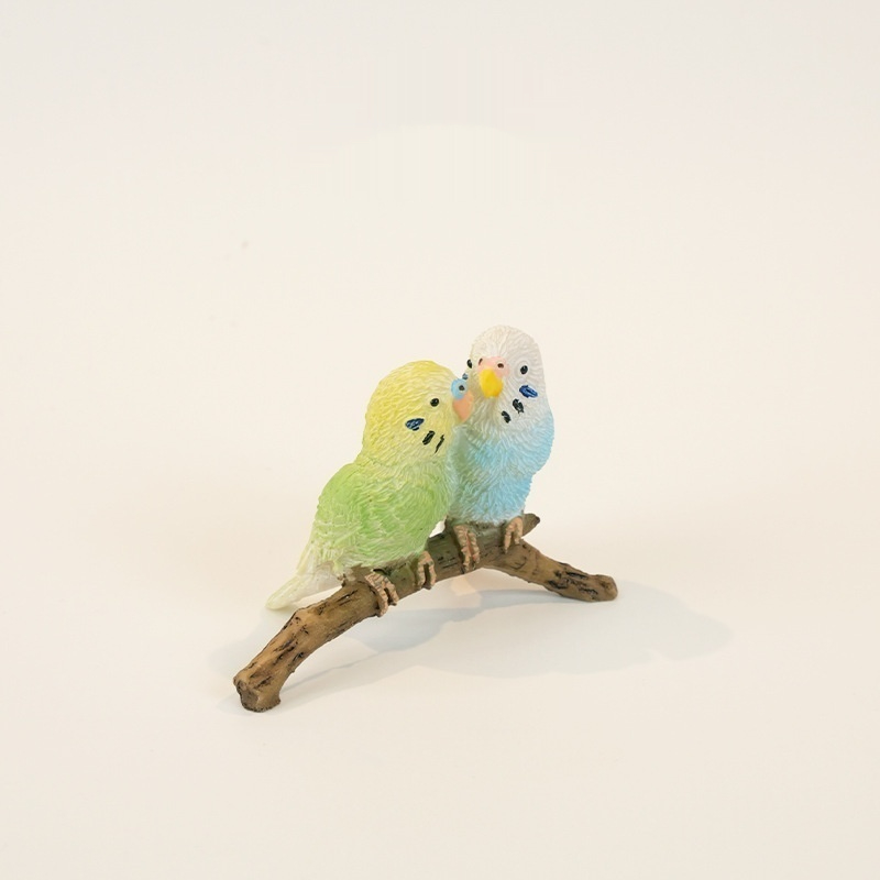 Bonsai Decorative Gift Cute Branches With Little Birds And A Parrot
