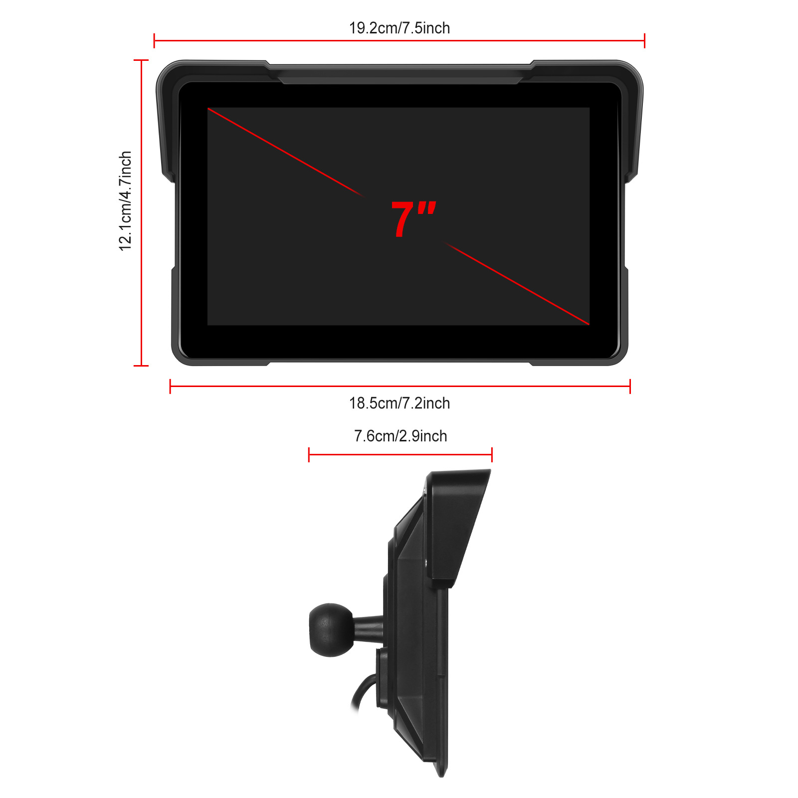 7-inch Motorcycle PND  CarPlay Compatible  No Recording Function 5