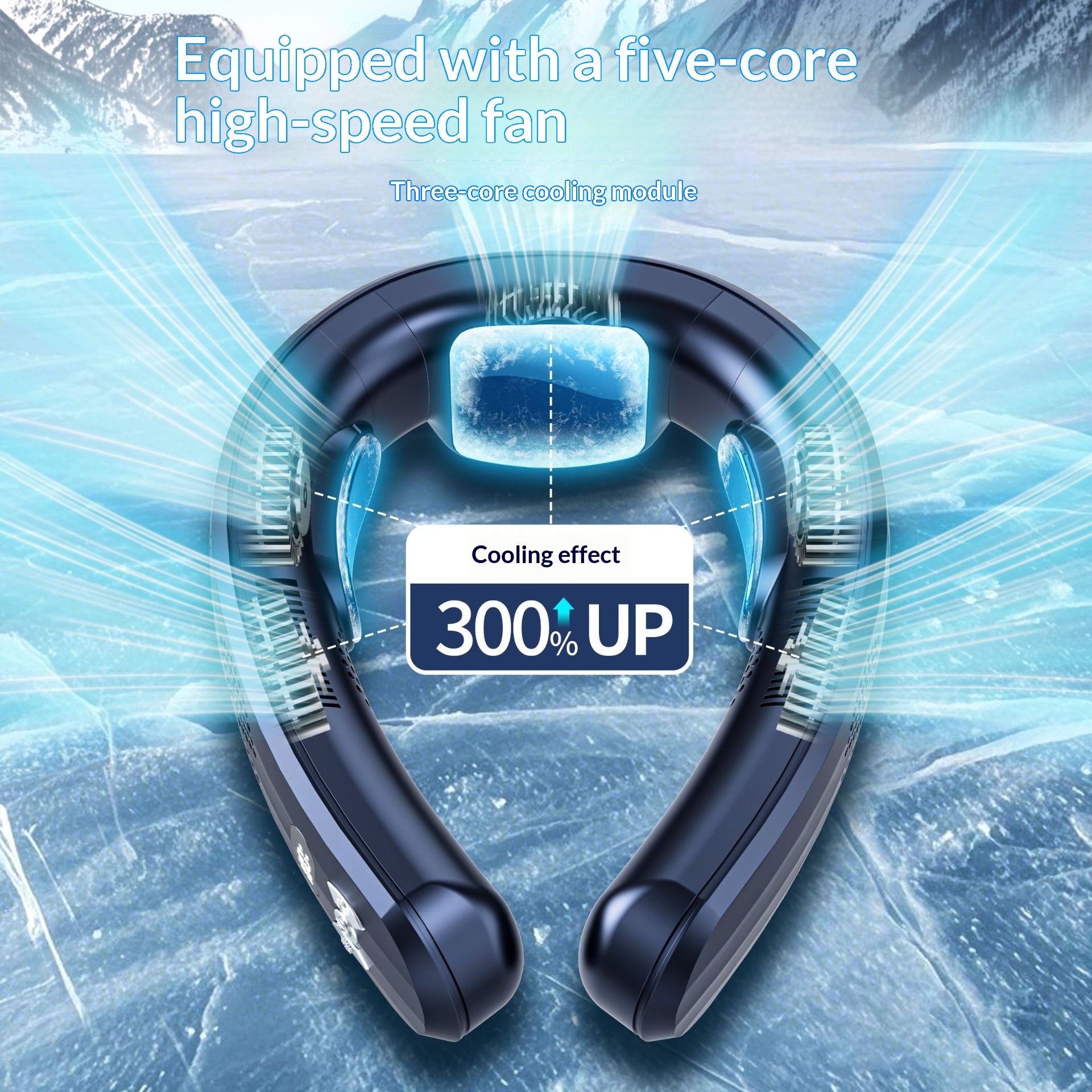 Semiconductor Neck-Mounted Heating And Cooling Fan 3