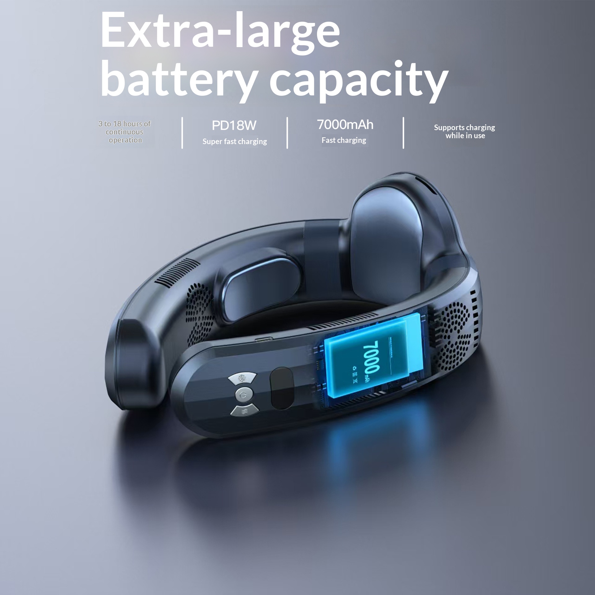 Semiconductor Neck-Mounted Heating And Cooling Fan