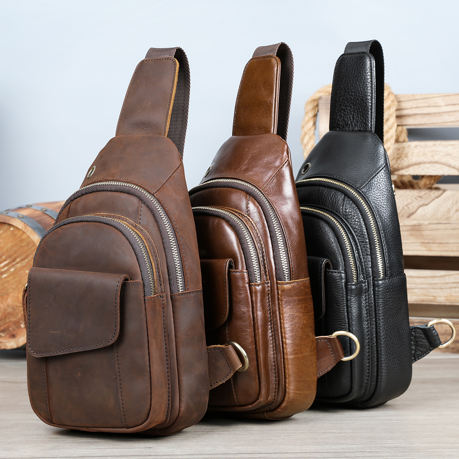 Large-capacity Vintage Crossbody Bag For Men 13 1dffa440 c5a6 432a 9513 a7ea80a3d432