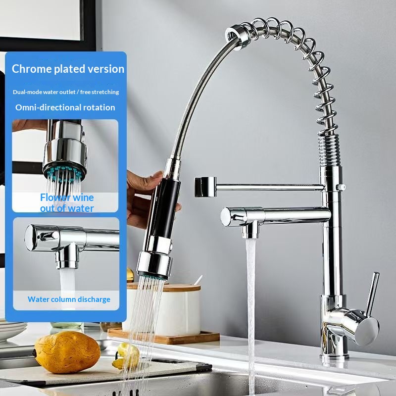 Rotatable Dual-Outlet Swivel Splash-Proof Faucet 9