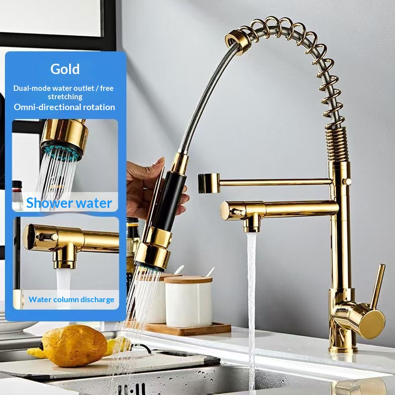 Rotatable Dual-Outlet Swivel Splash-Proof Faucet 11