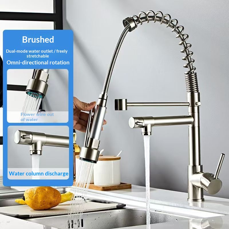 Rotatable Dual-Outlet Swivel Splash-Proof Faucet 13