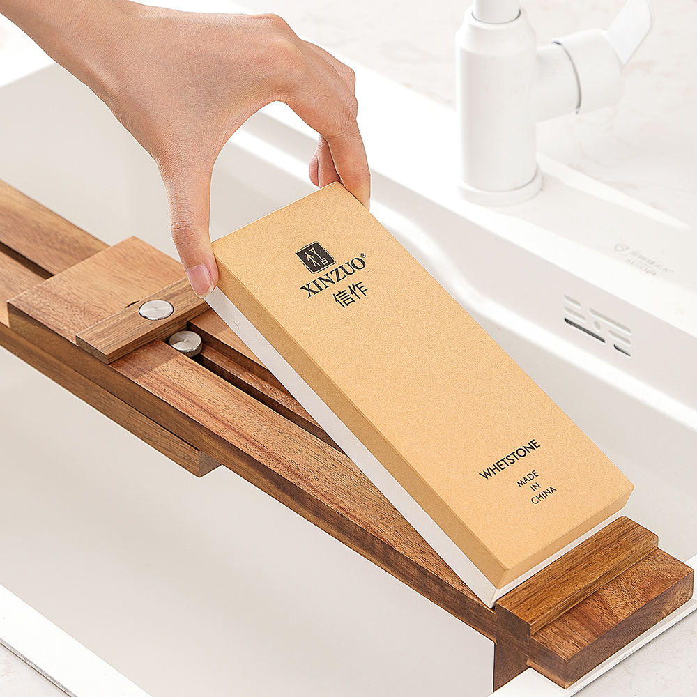 Acacia Wood With Adjustable Grindstone Base Bracket