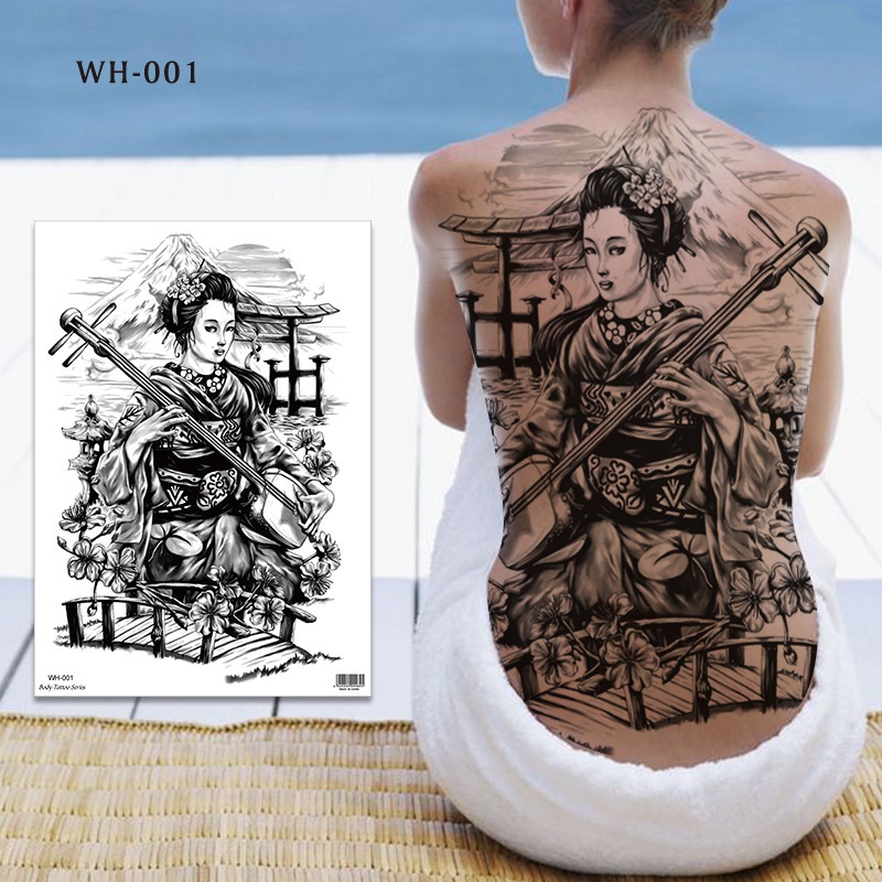 Tiger And Beauty Tattoo Stickers For Men And Women