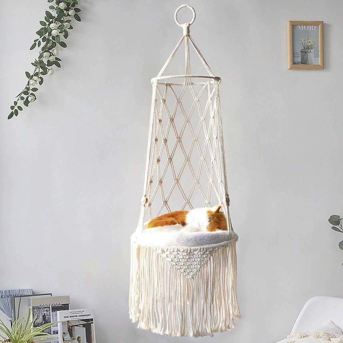soft woven hammock for cats