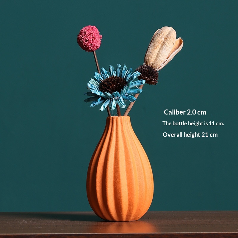 Ceramic Bud Vase with Dried Flowers, picture 10 of 12