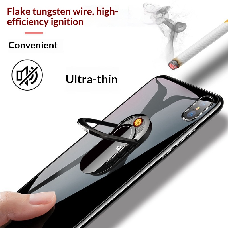 Ultra-thin Multi-function Ring-clasp Electronic Lighter