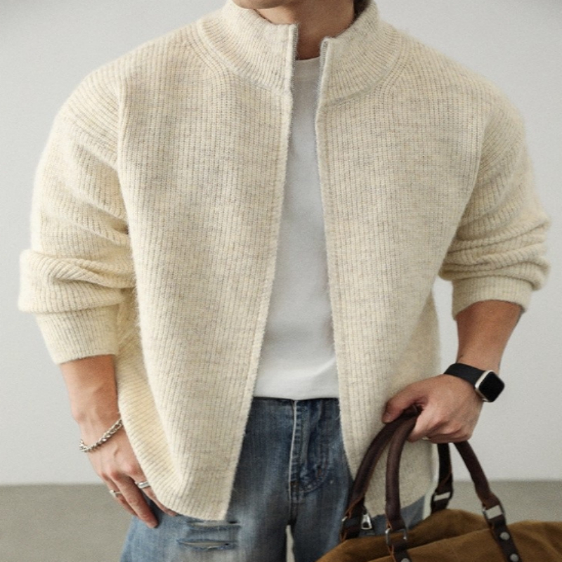 Double-Zip Wool-Blend Coat, picture 4 of 5