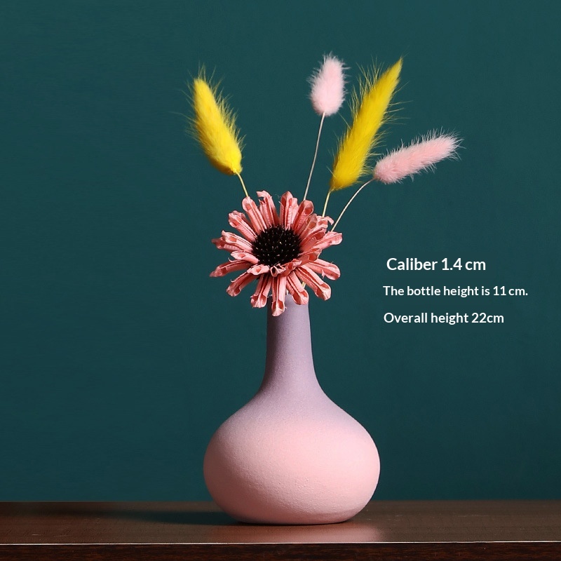 Ceramic Bud Vase with Dried Flowers, picture 8 of 12