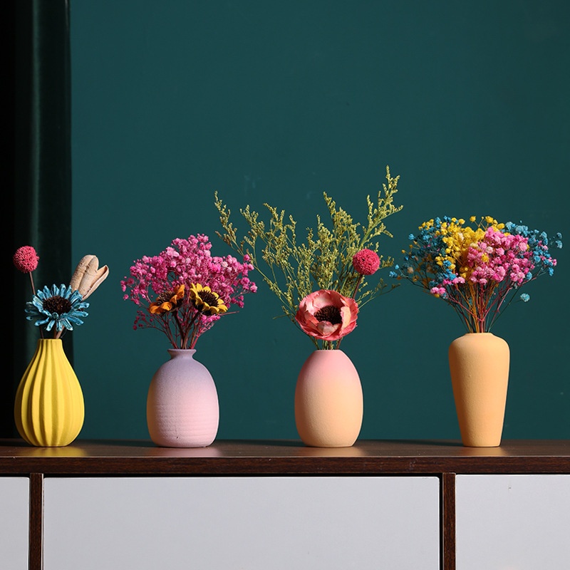 Ceramic Bud Vase with Dried Flowers, picture 12 of 12