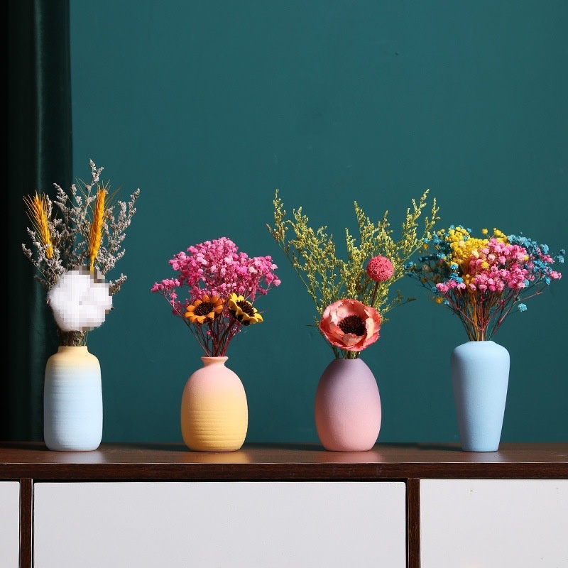 Ceramic Bud Vase with Dried Flowers, picture 11 of 12