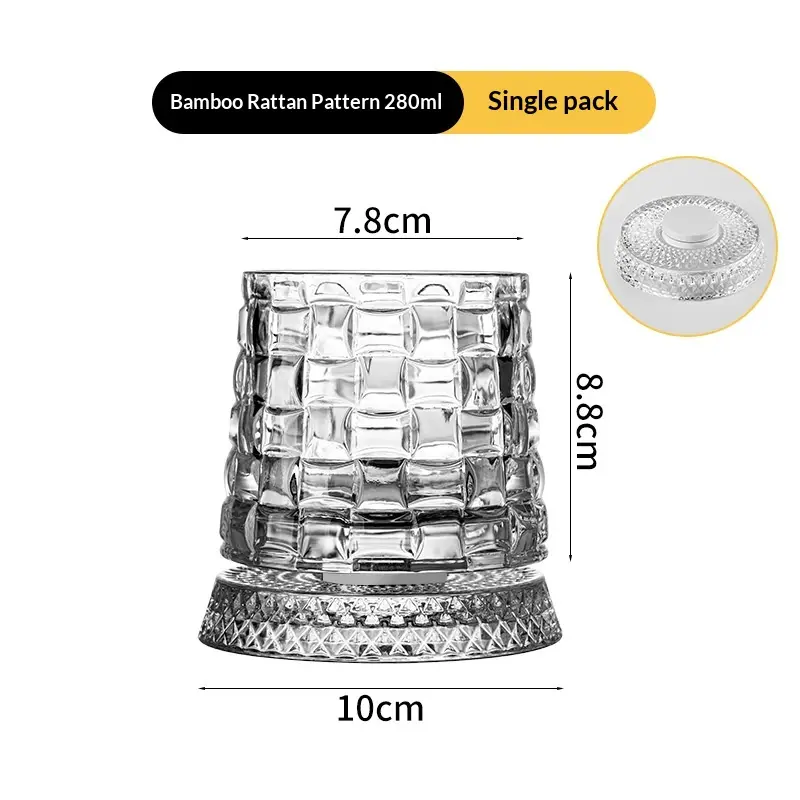 Household Rotating Decompression High-End Creative Glass Mug