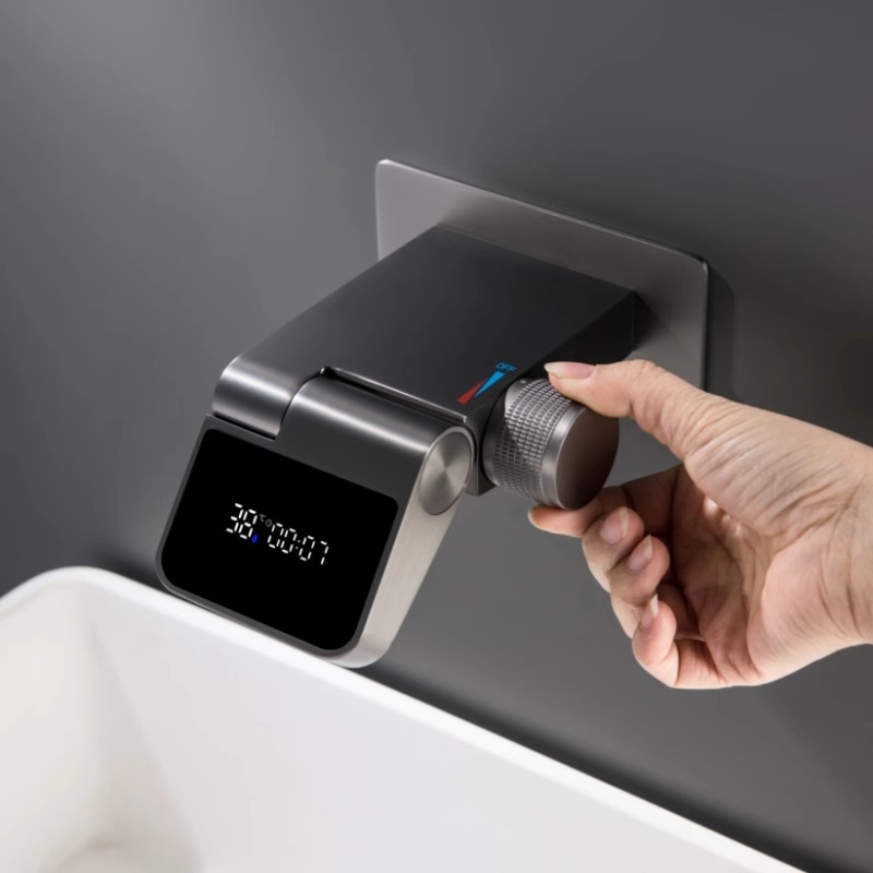 All-copper Built-in Digital Display Hot And Cold Water Faucet