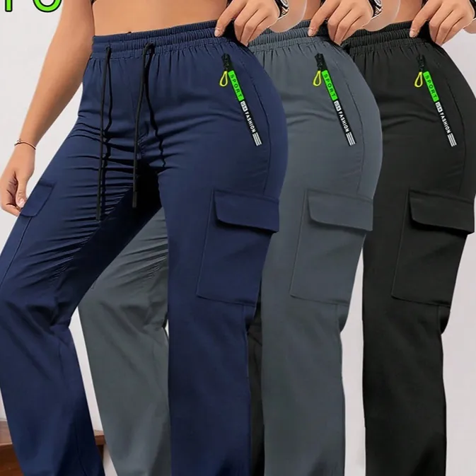 Women's Casual Retro Large Pocket Pants