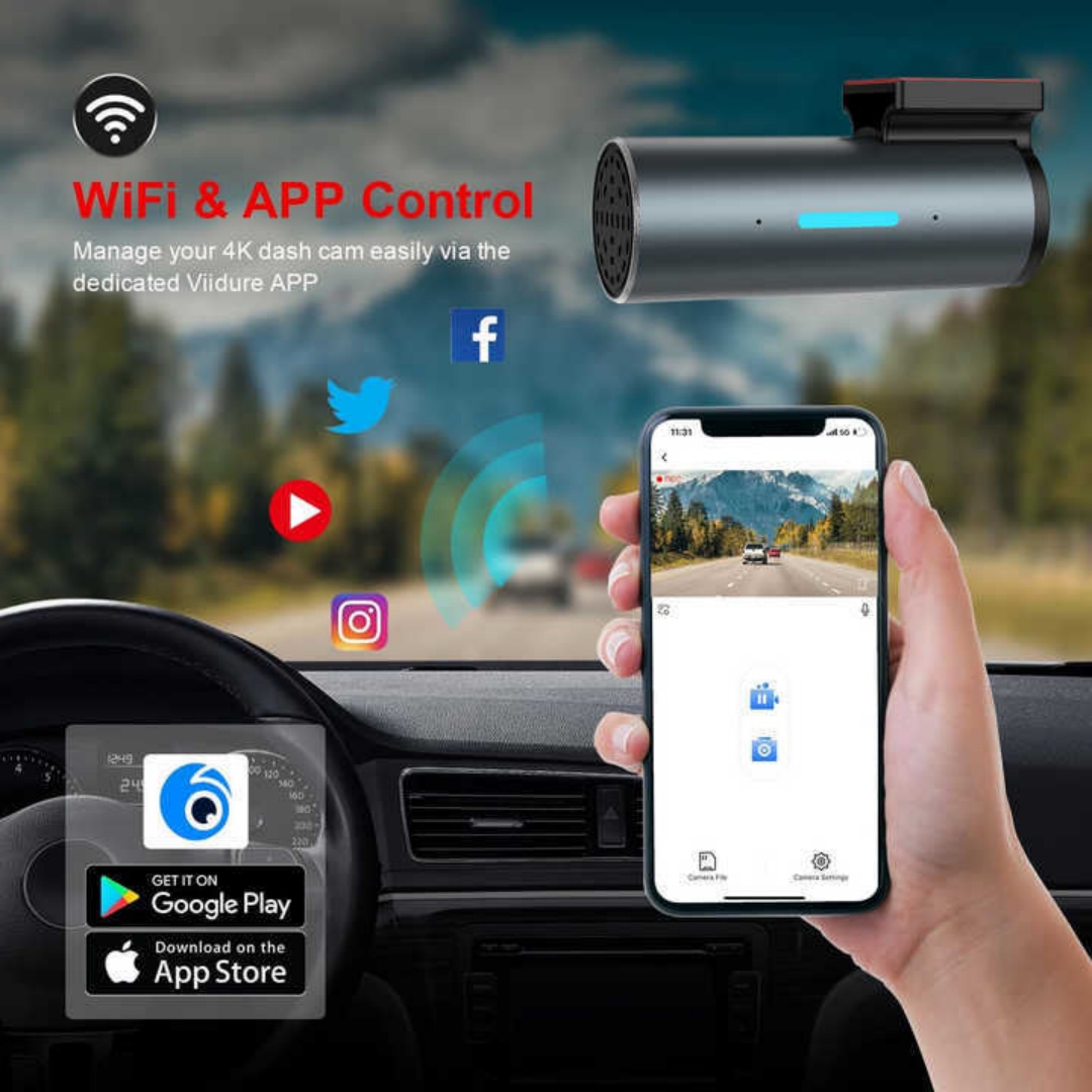 WiFi GPS Optional Screenlessscreened Dash Cam With Metal Housing