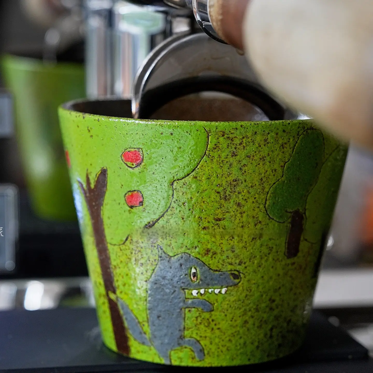 Hand-drawn Forest Fairy Tale Style Little Red Riding Hood Pig Mug