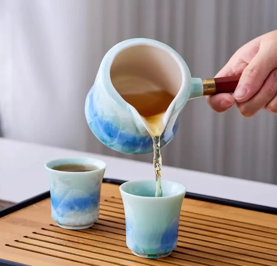 Crystalline Glaze Kiln-Changed Ice-Flower Ceramic Fair Cup