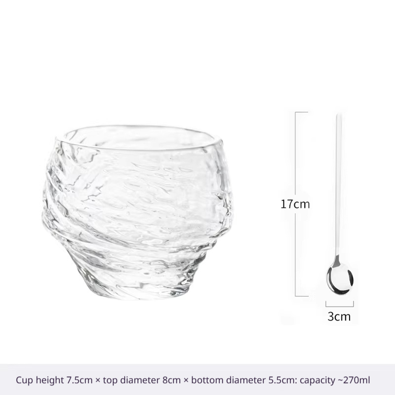 High-borosilicate Glass Latte-style Transparent Water Cup