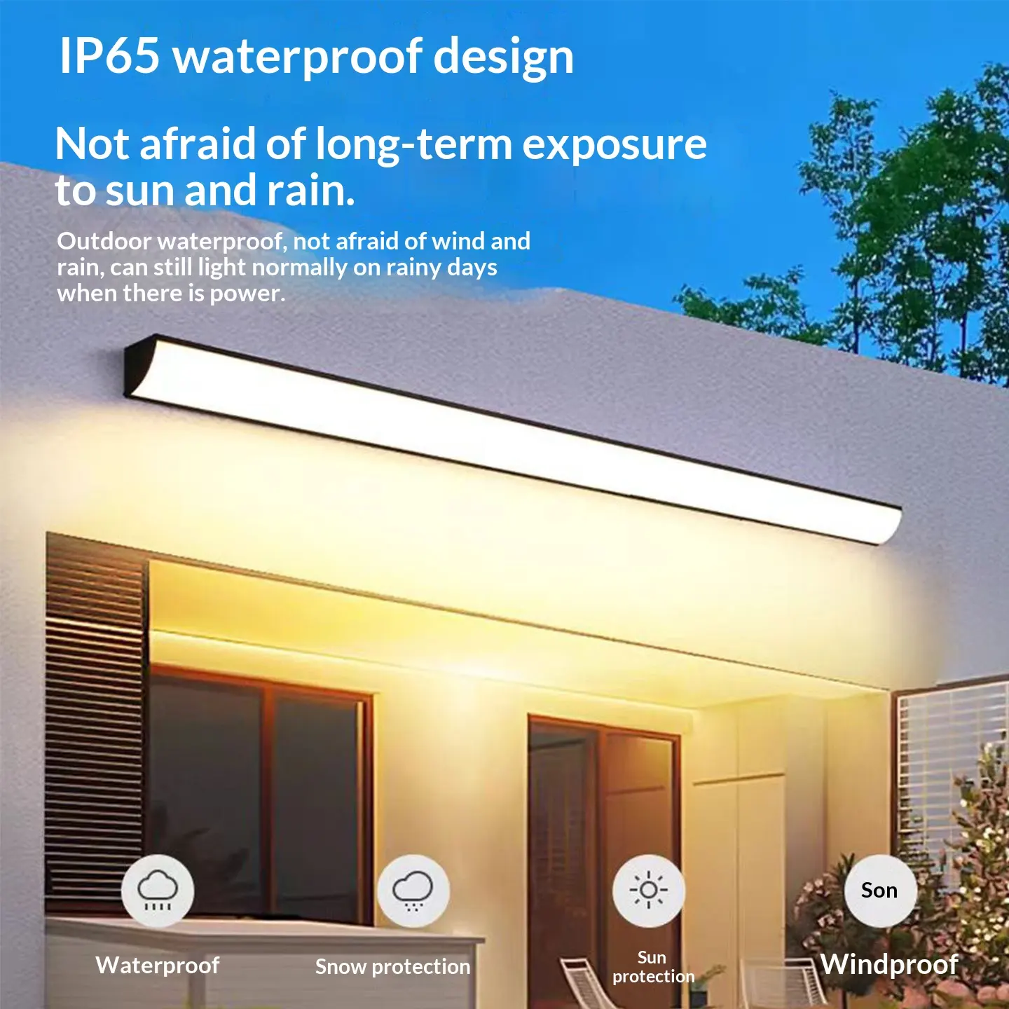 Outdoor Long Wall Light Waterproof