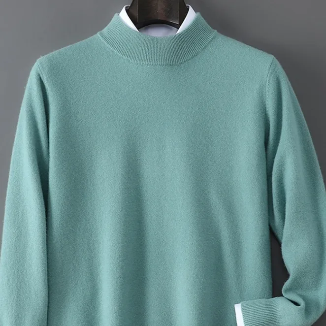 Men's Casual Loose-Fitting Cashmere Base-Layer Sweater