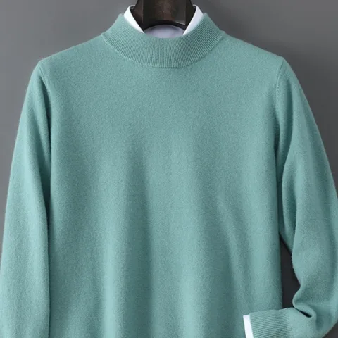 Men's Casual Loose-Fitting Cashmere Base-Layer Sweater