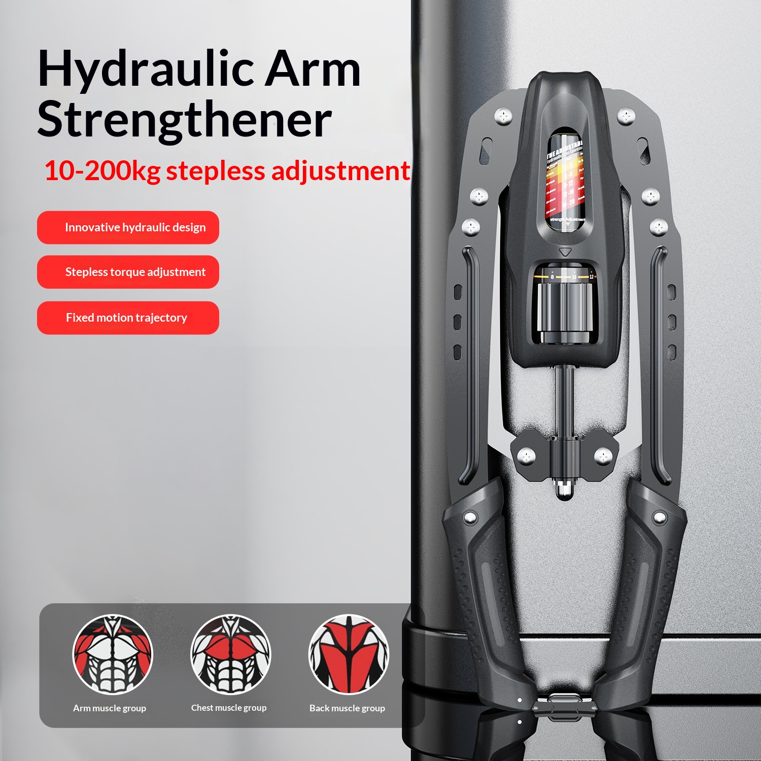 Adjustable Hydraulic Arm Exerciser With Count Function For Home Use
