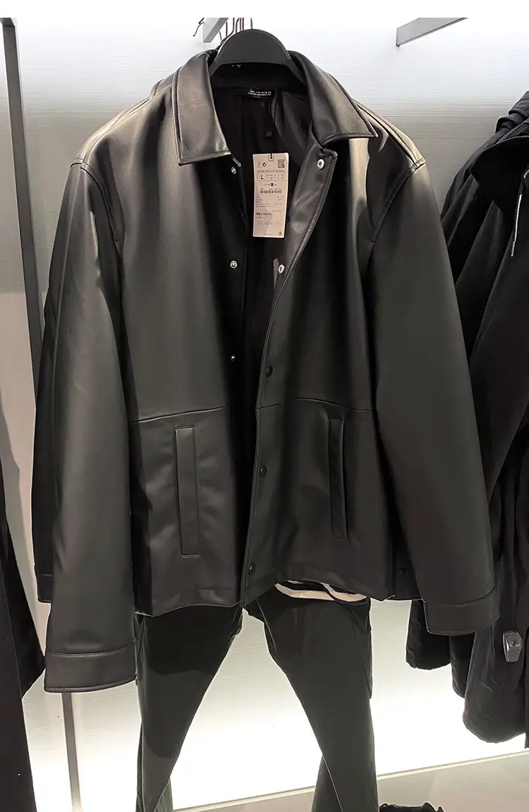 Mens Outerwear Casual Leather Jacket