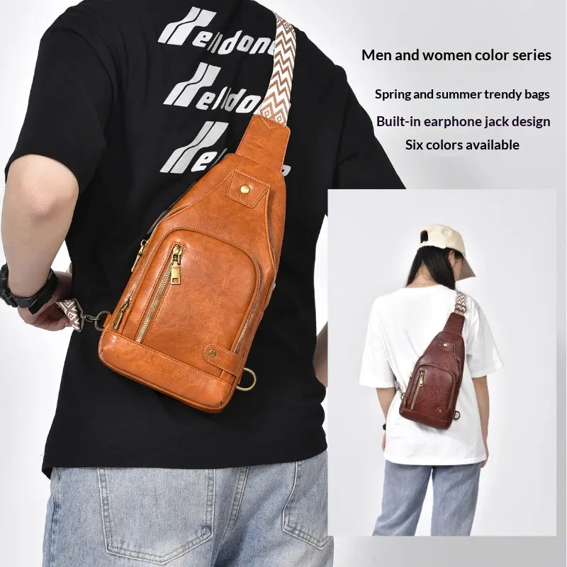 Men's Chest Bag, Versatile Crossbody Multi-functional