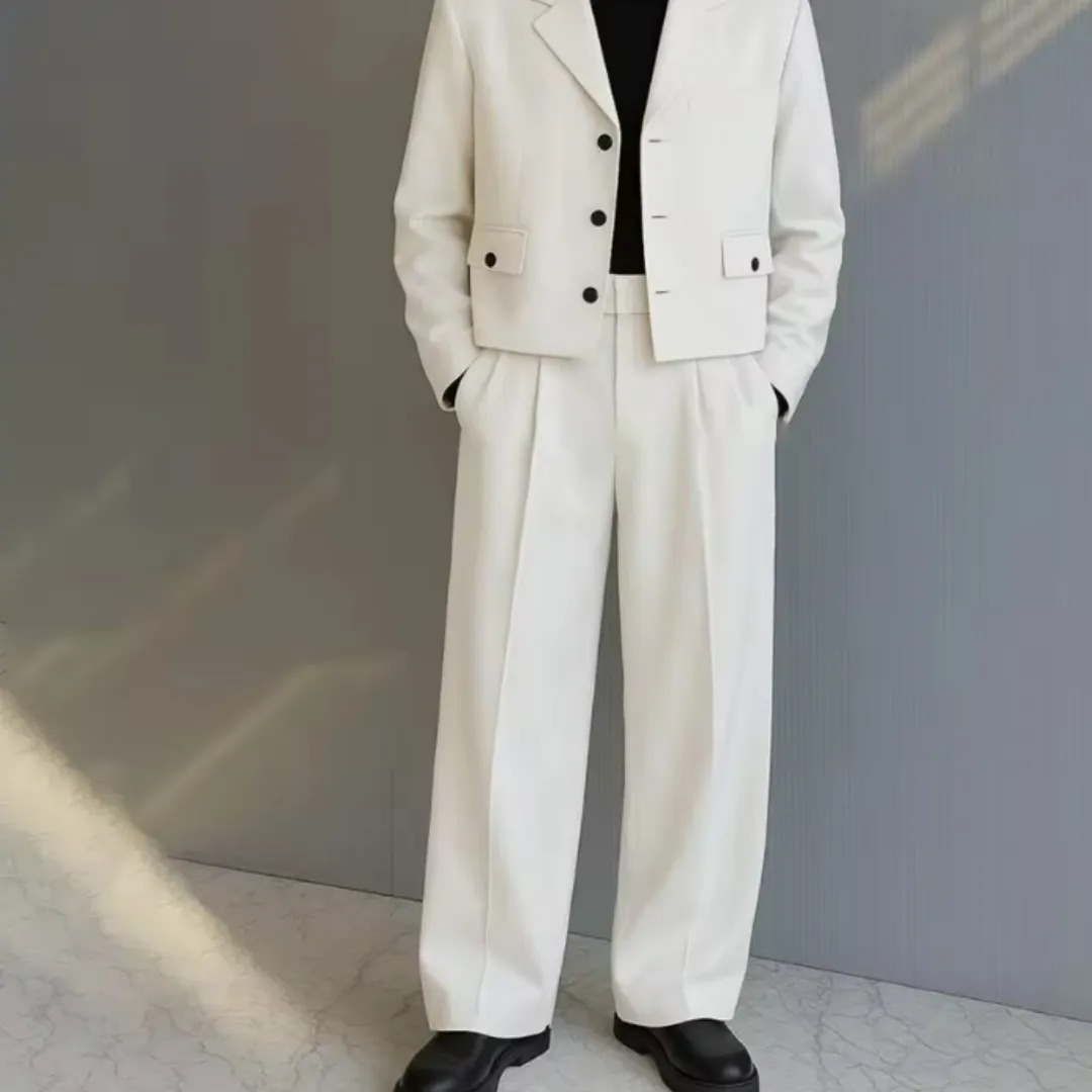 Luxury Single-Breasted Short Men's Suit Two-Piece Jacket