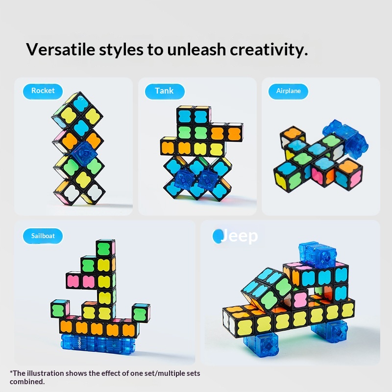 Educational Cube Building Blocks Portable Stress-Relief Toy For Elementary School Students