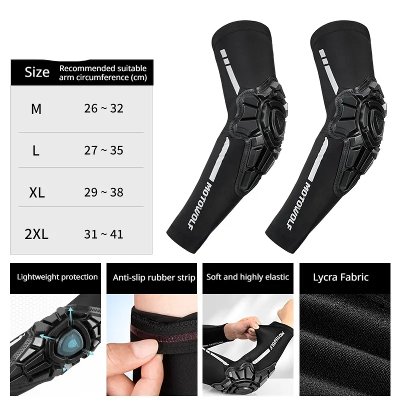 Sun-protective Drop-resistant Cycling Motorcycle Elbow And Hand Guards