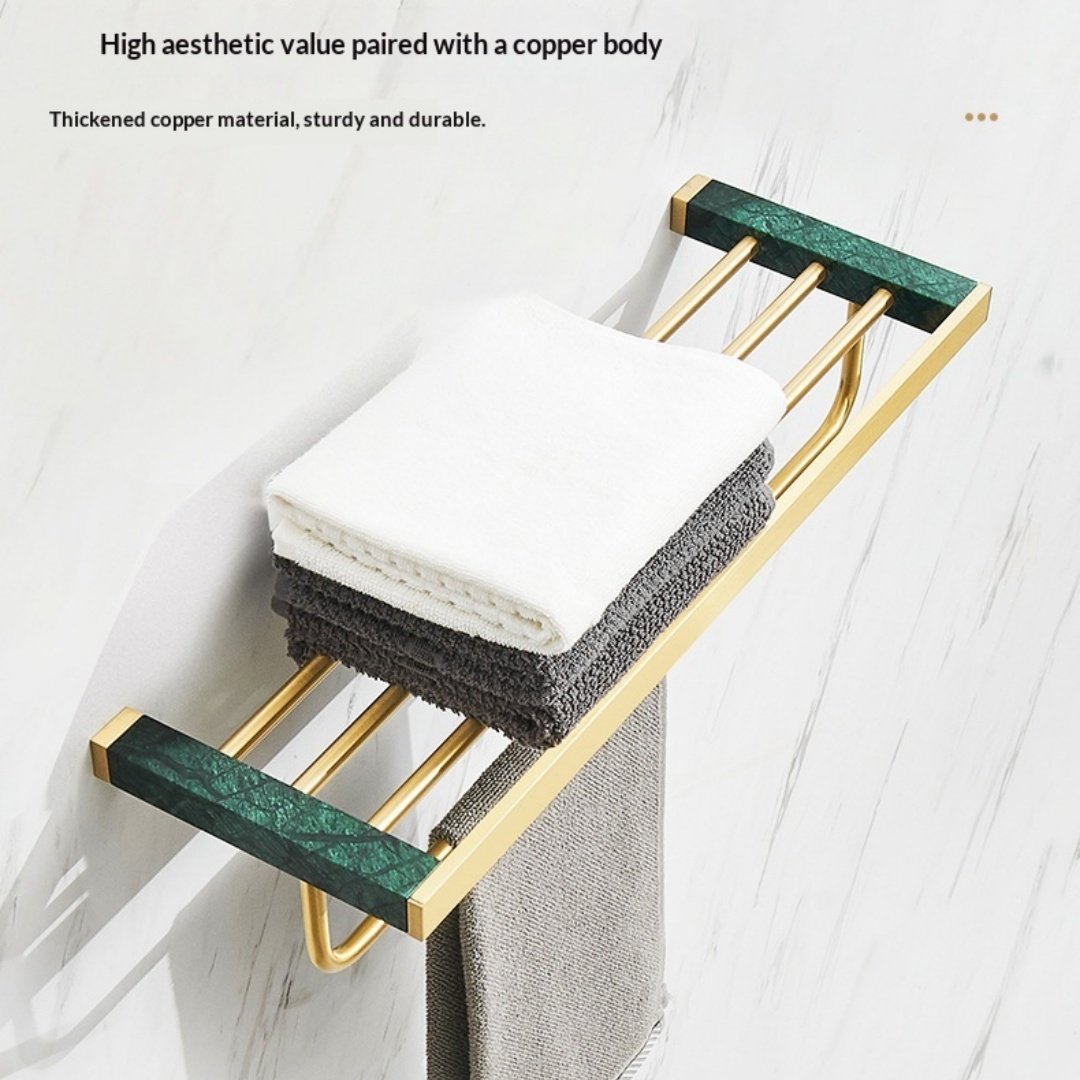 Bathroom Marble Towel Rack Bathroom Brushed Brass Bath Towel Rack