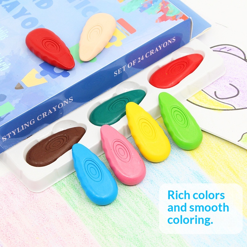 Children's 3D Colored Water Drop Crayon Set