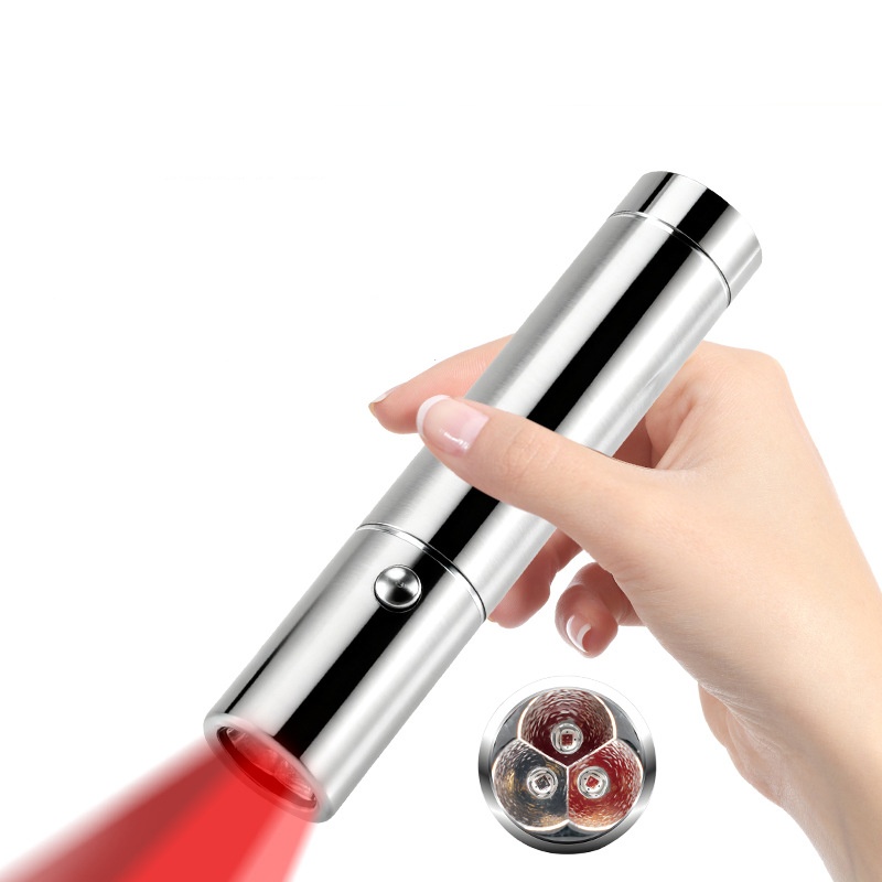 Red-light Flashlight Portable 3-light-source Lamp Infrared Device