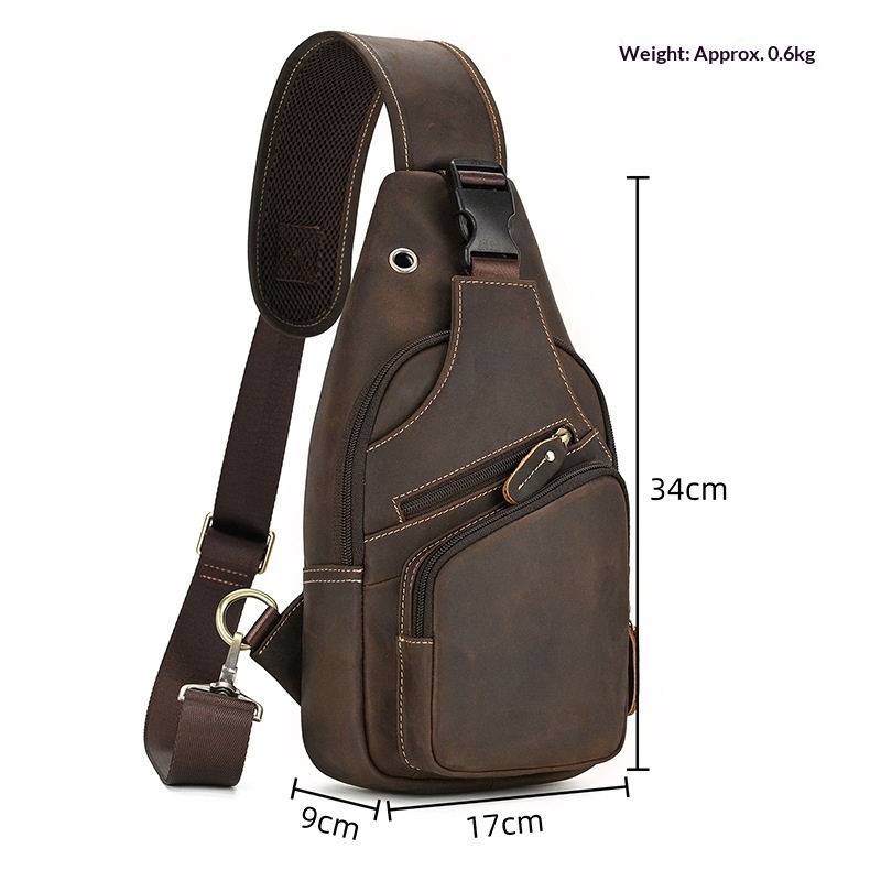 Men's Vintage Crossbody Bag Crossbody Bag — detail view 12