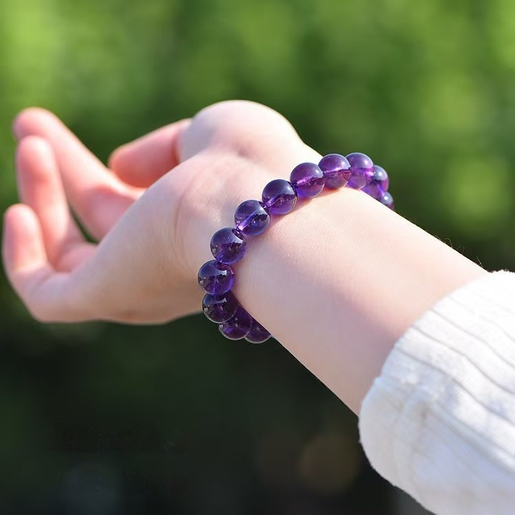 Natural Amethyst Quartz Rock Bracelet