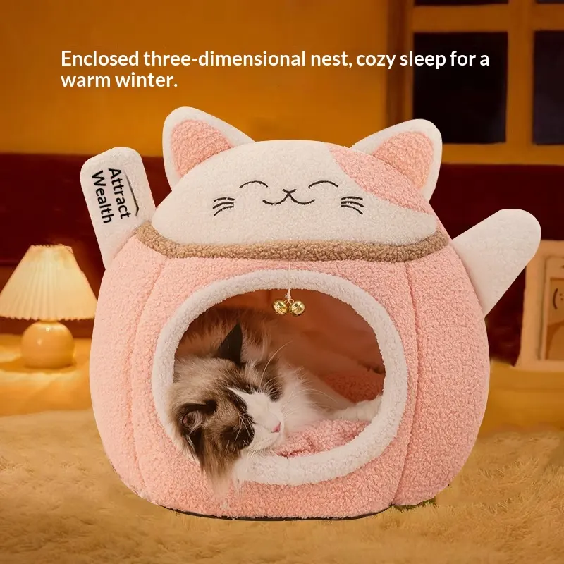 Winter Warm Pet Bed Closed-Style Cat