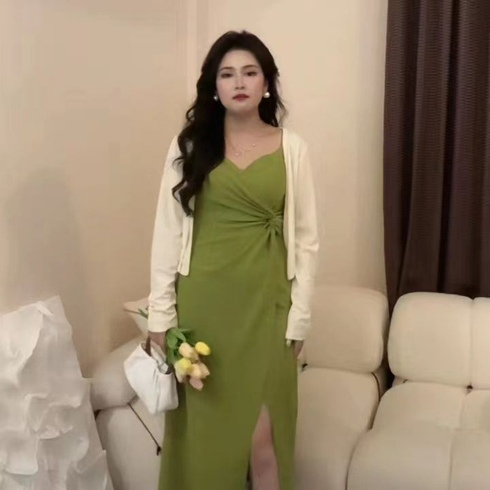 Plus-size Slip Dress Set Women's Summer