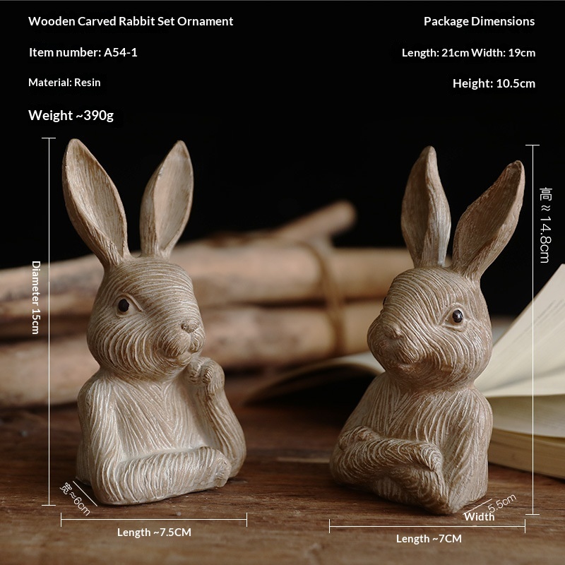 Rabbit Ornament Set of Two, picture 4 of 4