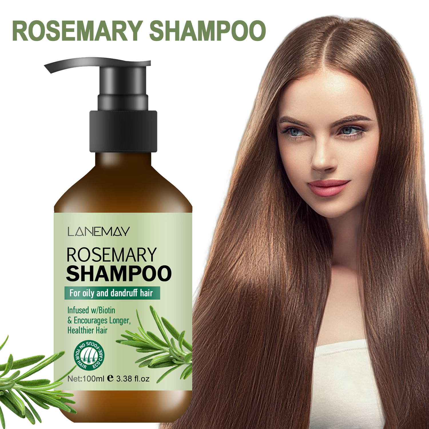 Rosemary Shampoo 100ml Oil-Control And Dandruff-Removing