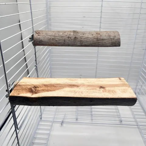 Bird Perch Hamster Chew Toy Chinchilla Teething Wooden Ramp