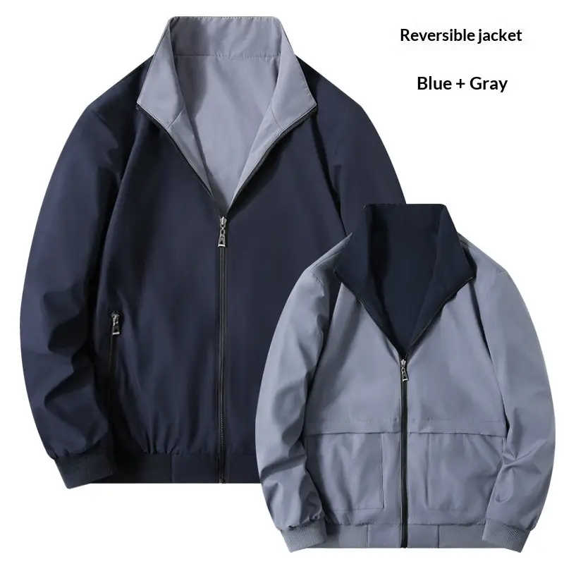 Stand-up Collar Top Casual And Versatile Mid-age Dad Jacket
