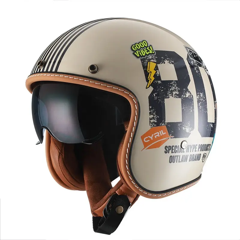 Retro Helmet Motorcycle Half Helmet