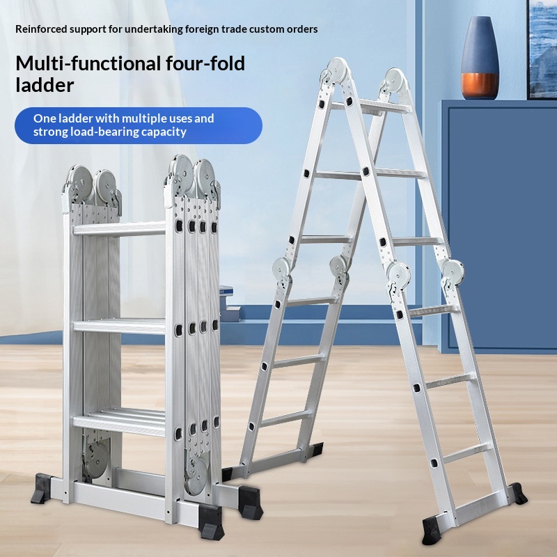 4-step Ladder Aluminum Alloy Folding Ladder A-frame Ladder