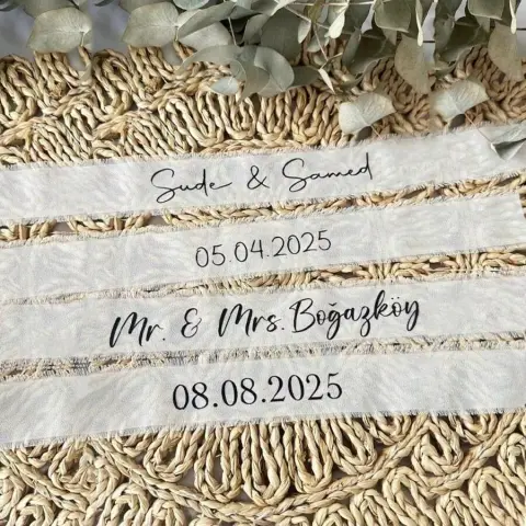 Personalized Handmade Chiffon Bouquet Ribbon