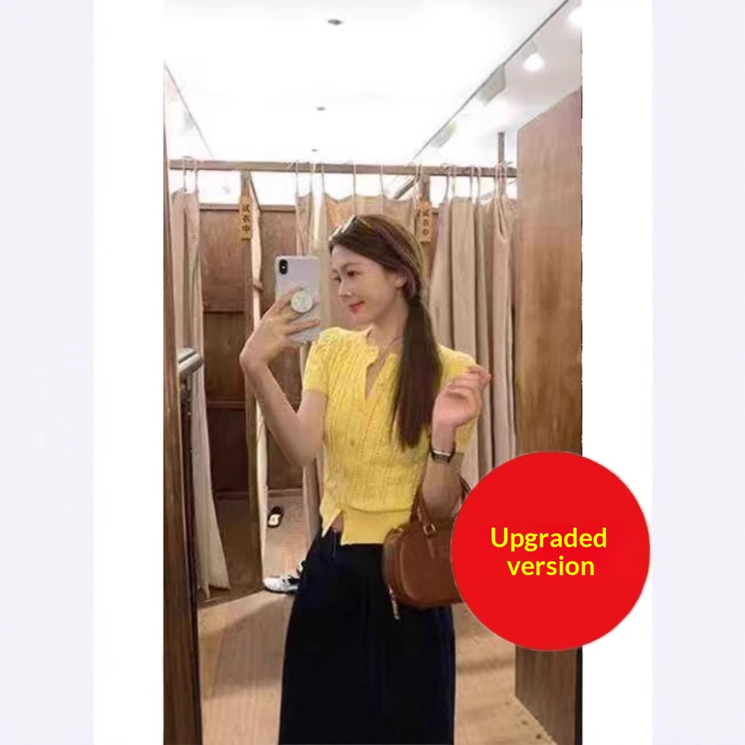 Korean-style Casual Slimming Short-sleeve Knit Top For Women Thumbnail 2