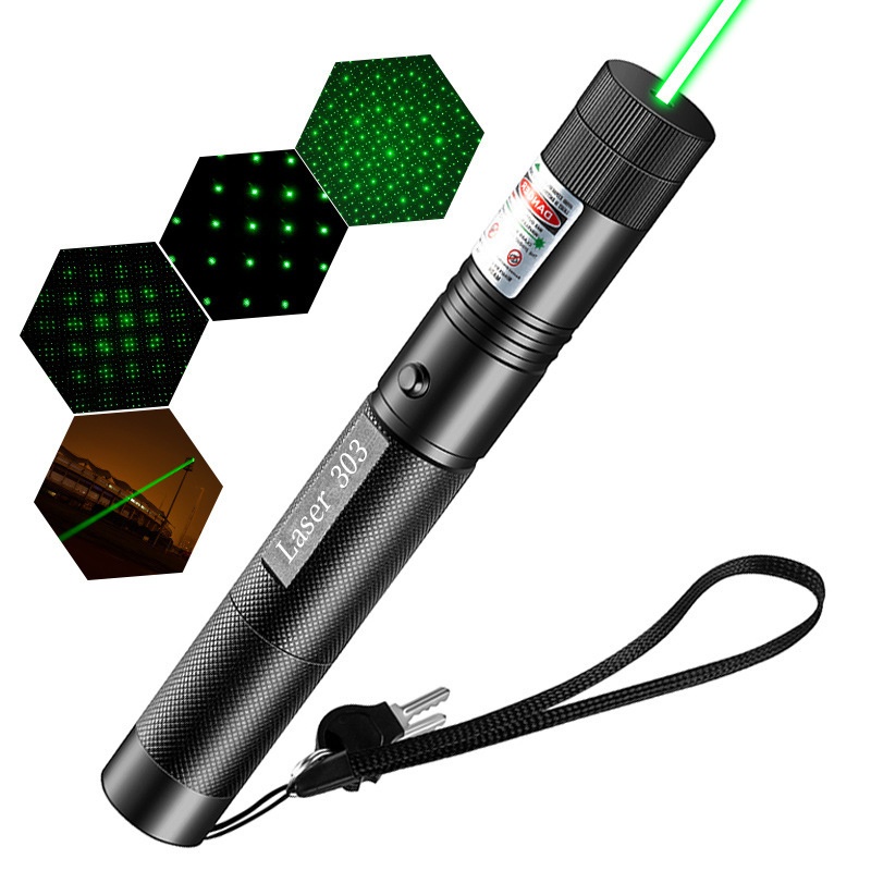 303 Laser Pointer High-Power Starry-Sky Multi-Pattern Outdoor Strong-Beam Long-Range Laser Light Teaching Pointer